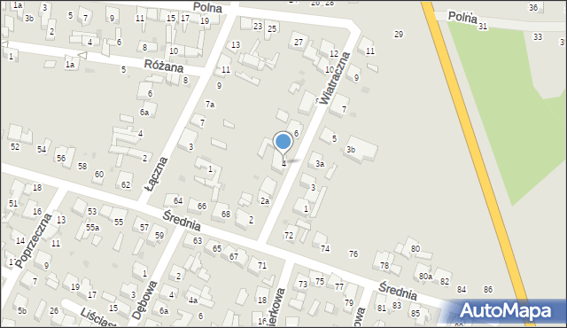 Ozorków, Wiatraczna, 4, mapa Ozorków