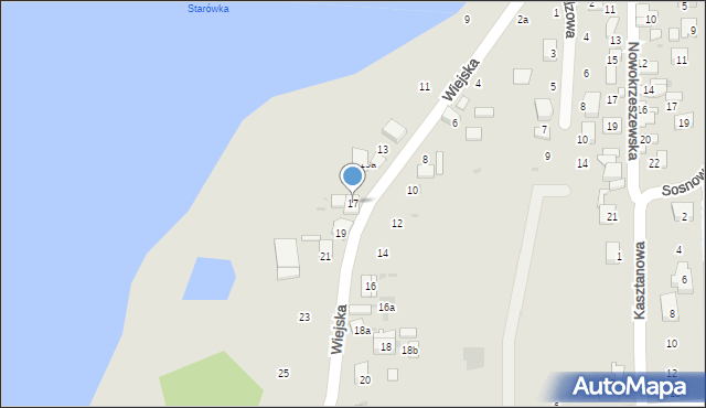 Ozorków, Wiejska, 17, mapa Ozorków