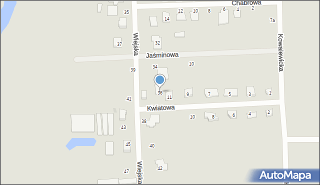 Ozorków, Wiejska, 36, mapa Ozorków