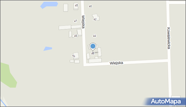 Ozorków, Wiejska, 46, mapa Ozorków