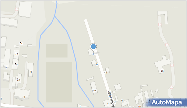 Ozorków, Wierzbowa, 8, mapa Ozorków