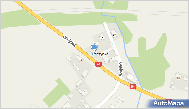 Paczynka, Wiejska, 2, mapa Paczynka