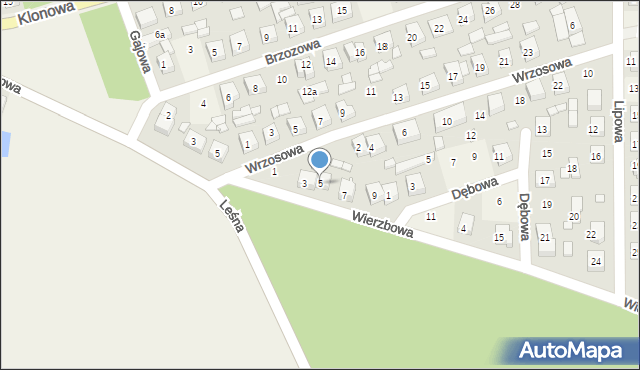 Palaty, Wierzbowa, 5, mapa Palaty