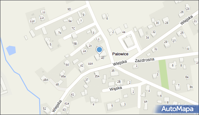 Palowice, Wiejska, 42A, mapa Palowice