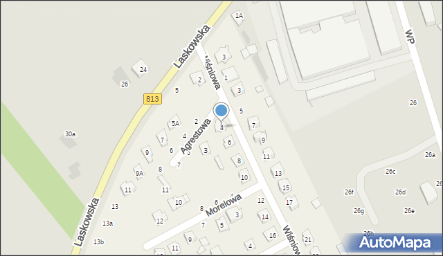 Parczew, Wiśniowa, 4, mapa Parczew