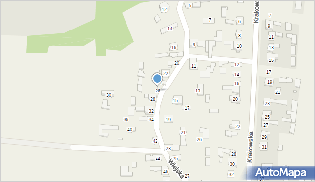 Parkoszowice, Wiejska, 26, mapa Parkoszowice