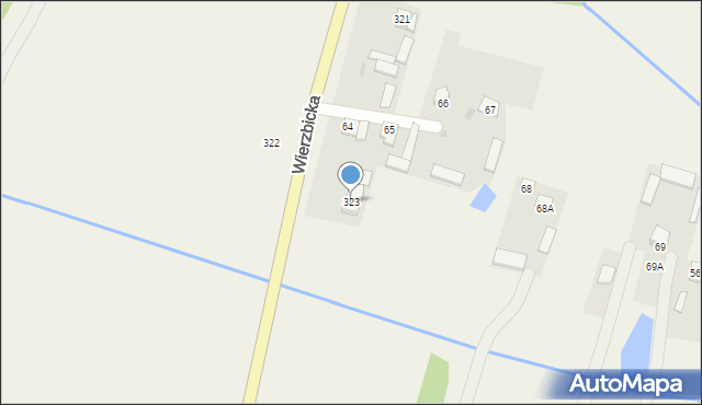 Parznice, Wierzbicka, 323, mapa Parznice