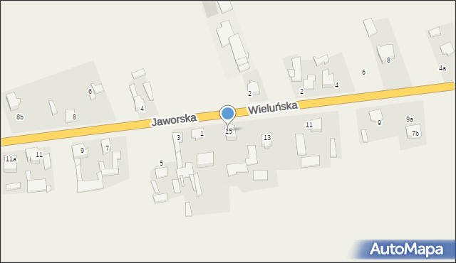 Parzymiechy, Wieluńska, 15, mapa Parzymiechy