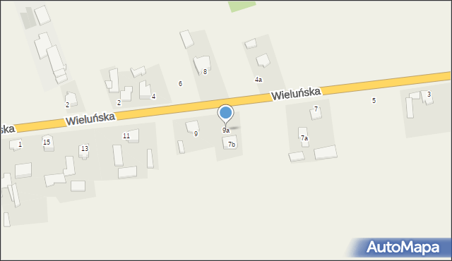 Parzymiechy, Wieluńska, 9a, mapa Parzymiechy