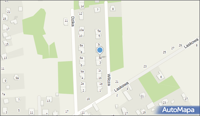 Pasek, Wilcza, 3a, mapa Pasek