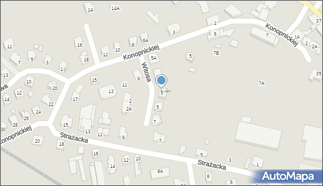 Pasłęk, Witosa Wincentego, 3, mapa Pasłęk