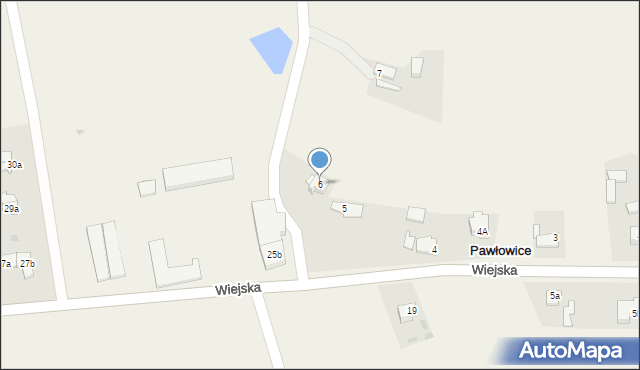 Pawłowice, Wiejska, 6, mapa Pawłowice