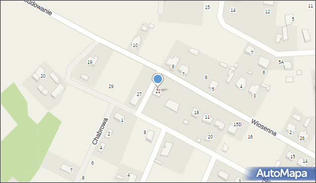 Pęckowo, Wiosenna, 21, mapa Pęckowo