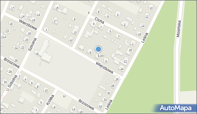 Pecna, Wierzbowa, 7, mapa Pecna