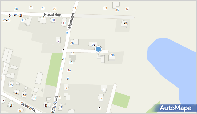 Pęgów, Wiśniowa, 18, mapa Pęgów