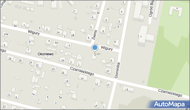 Pelplin, Wigury Stanisława, inż. pil., 2, mapa Pelplin