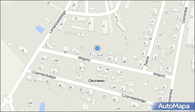 Pelplin, Wigury Stanisława, inż. pil., 3, mapa Pelplin