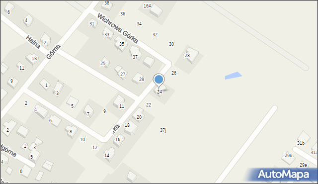 Pępowo, Wichrowa Górka, 24, mapa Pępowo