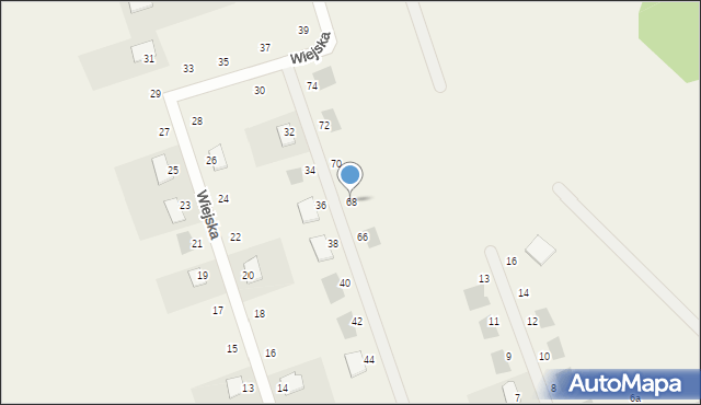 Pępowo, Wiejska, 68, mapa Pępowo