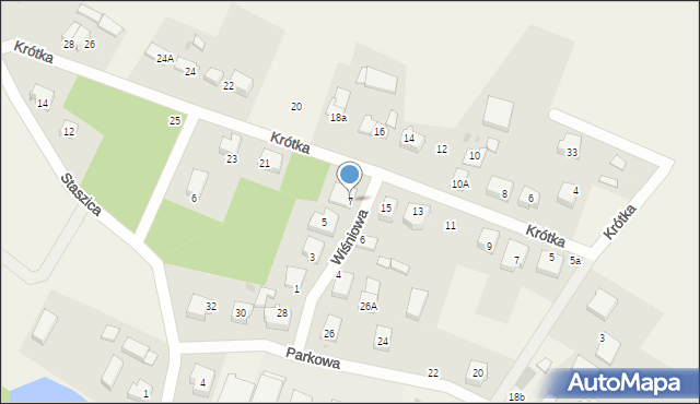 Pępowo, Wiśniowa, 7, mapa Pępowo