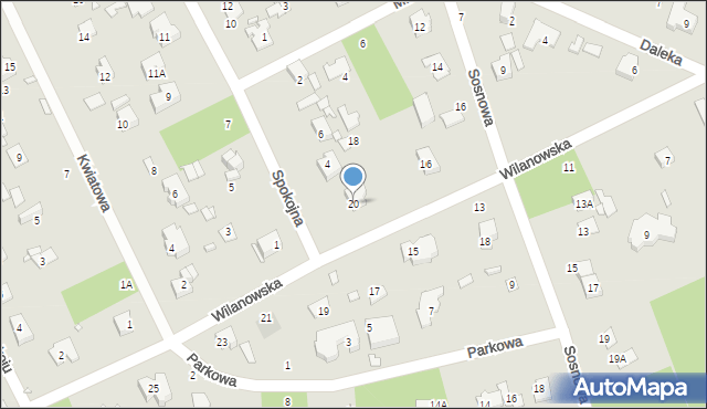 Piaseczno, Wilanowska, 20, mapa Piaseczno