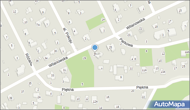 Piaseczno, Wilanowska, 27, mapa Piaseczno