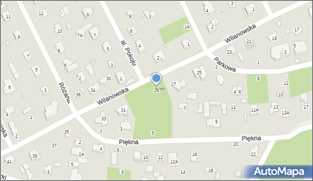 Piaseczno, Wilanowska, 29, mapa Piaseczno