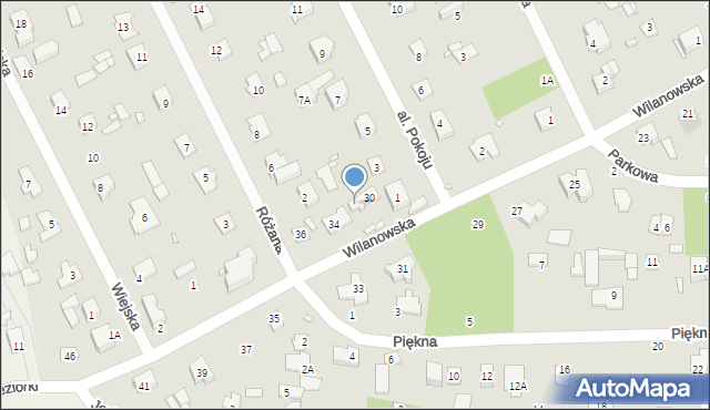 Piaseczno, Wilanowska, 32, mapa Piaseczno