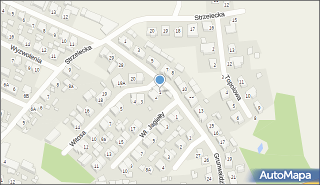 Piaski, Witosa Wincentego, 1, mapa Piaski