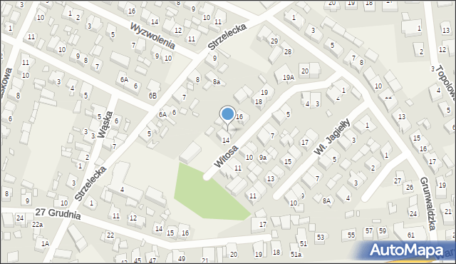 Piaski, Witosa Wincentego, 15, mapa Piaski