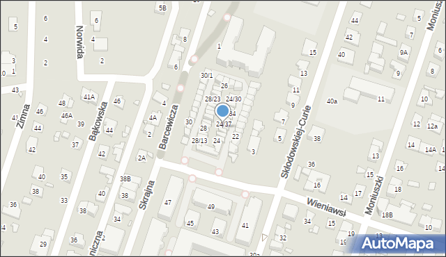 Piastów, Wieniawskiego Henryka, 24/38, mapa Piastów