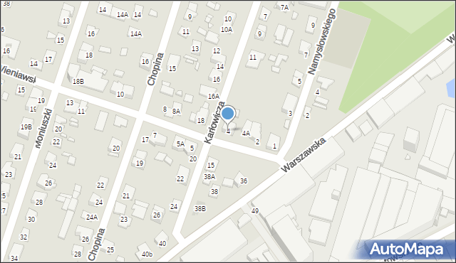 Piastów, Wieniawskiego Henryka, 4, mapa Piastów