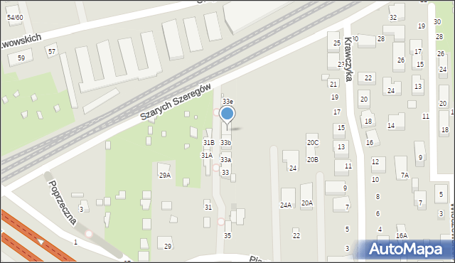 Piastów, Witosa Wincentego, 33c, mapa Piastów