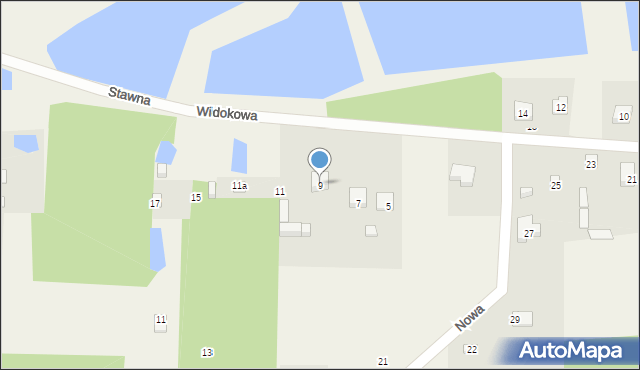 Piastów, Widokowa, 9, mapa Piastów