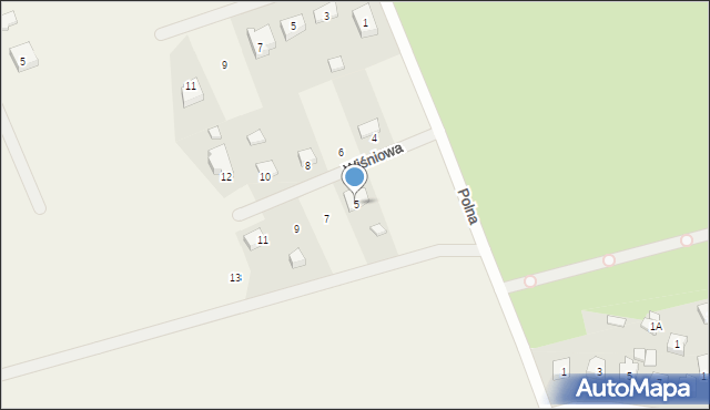Piecki, Wiśniowa, 5, mapa Piecki