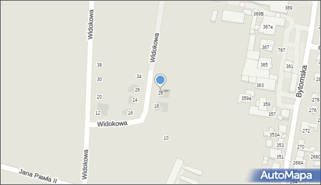 Piekary Śląskie, Widokowa, 28, mapa Piekary Śląskie