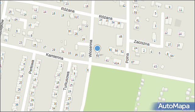 Piekary Śląskie, Wiosenna, 53, mapa Piekary Śląskie