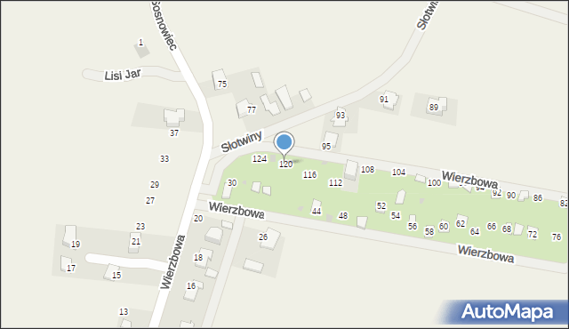 Pielgrzymowice, Wierzbowa, 120, mapa Pielgrzymowice