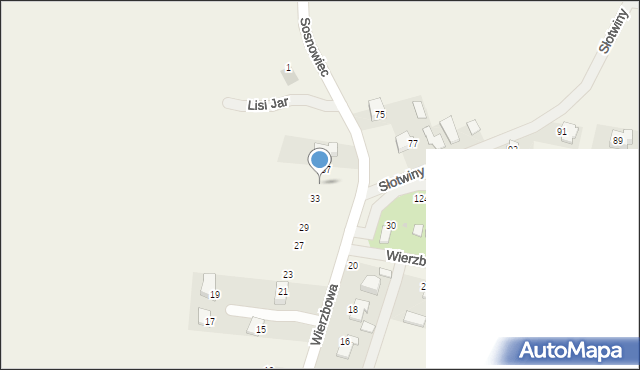 Pielgrzymowice, Wierzbowa, 35, mapa Pielgrzymowice