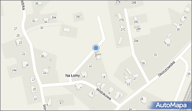 Pierściec, Widokowa, 10, mapa Pierściec