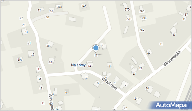 Pierściec, Widokowa, 12, mapa Pierściec