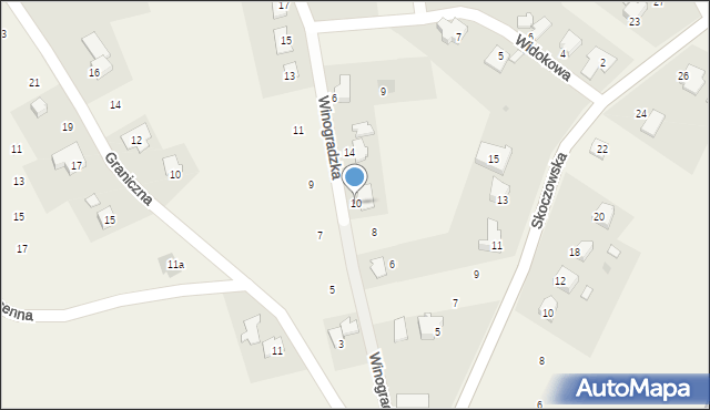 Pierściec, Winogradzka, 10, mapa Pierściec