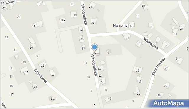 Pierściec, Winogradzka, 16, mapa Pierściec