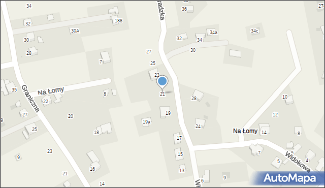 Pierściec, Winogradzka, 21, mapa Pierściec