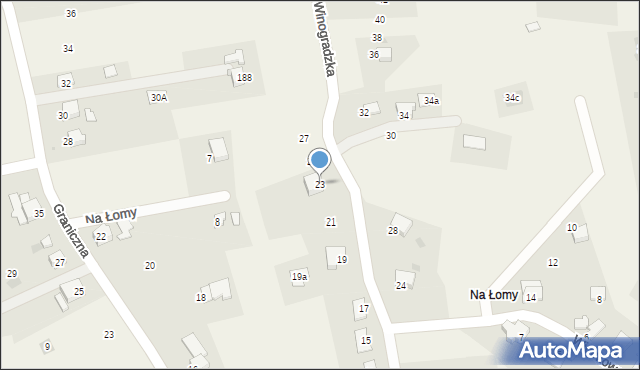 Pierściec, Winogradzka, 23, mapa Pierściec
