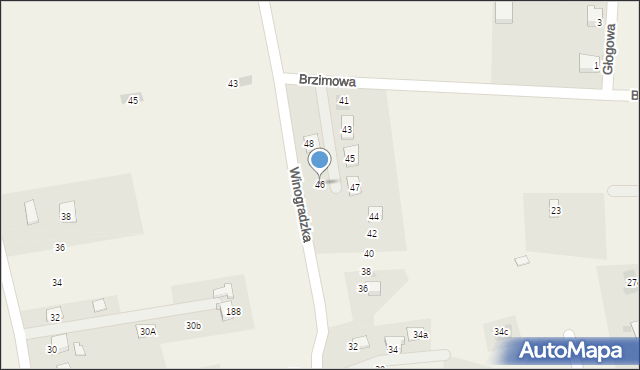 Pierściec, Winogradzka, 46, mapa Pierściec