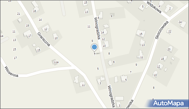 Pierściec, Winogradzka, 7, mapa Pierściec