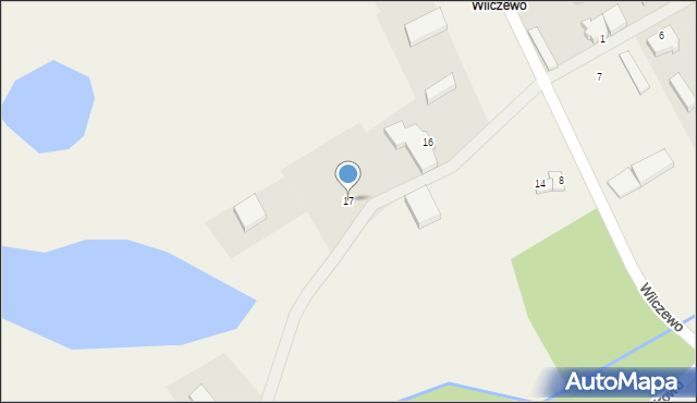 Pierzchowice, Wilczewo, 17, mapa Pierzchowice