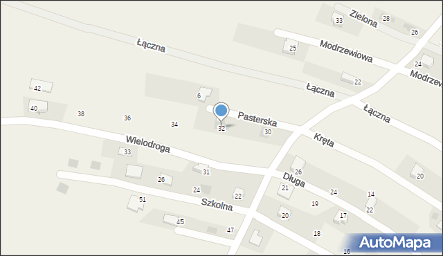 Pietrzykowice, Wielodroga, 32, mapa Pietrzykowice