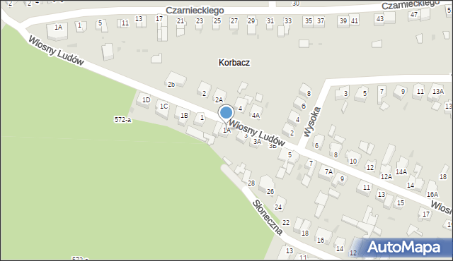 Piła, Wiosny Ludów, 1A, mapa Piły